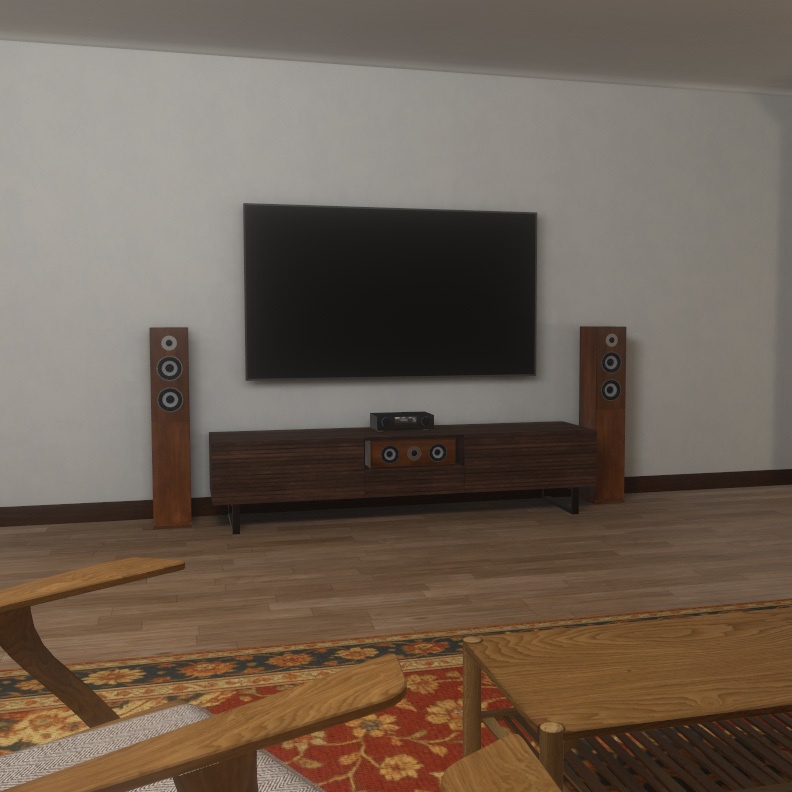 【VRChat想定ルームワールド】シンプルな家具付きプライベートルーム 雨の夜の隠れ家 STR_PrivateRoomWorld01