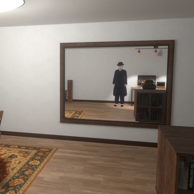 【VRChat想定ルームワールド】シンプルな家具付きプライベートルーム 雨の夜の隠れ家 STR_PrivateRoomWorld01