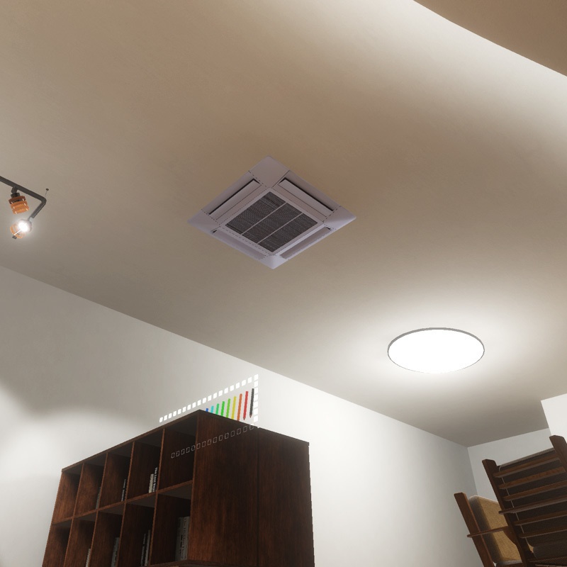 【VRインテリア】天井埋込型エアコン STRINT008【VRChat想定】