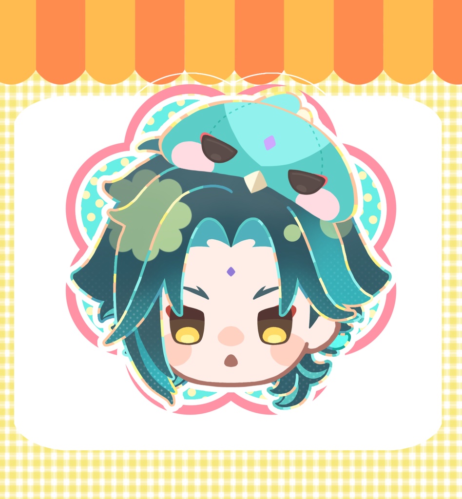 クリップ付きアクリルバッジ(魈)