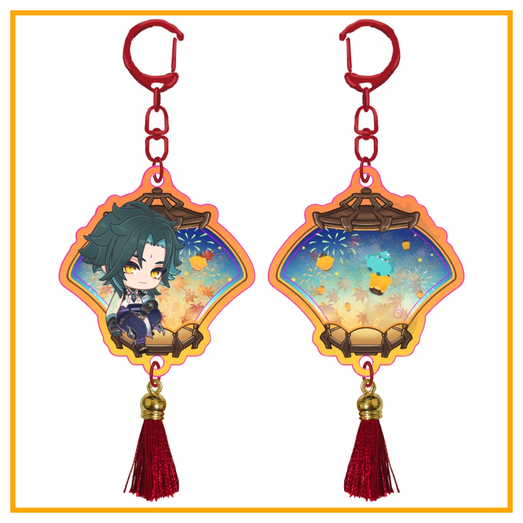 【先行受注生産分】魈/タッセル付きグリッターオイルアクキー【2027年1月発送】
