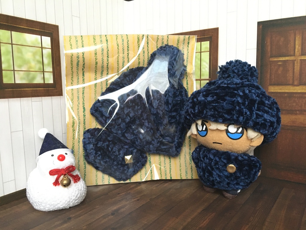 10cmぬい用 ポンポン帽子&セーター