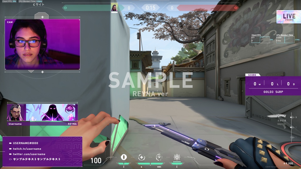 【配信オーバーレイ】VALORANTエージェント別イメージの配信オーバーレイ