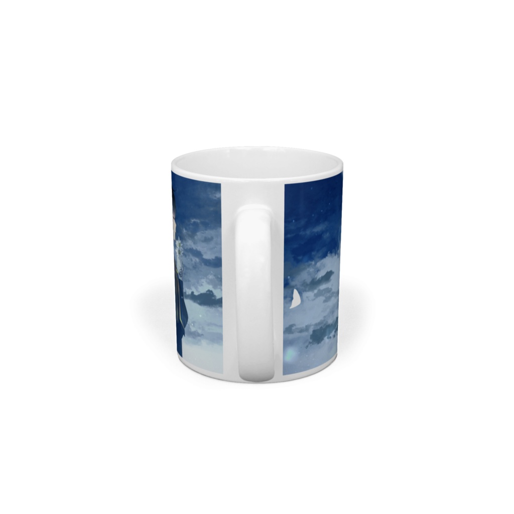 蝸牛ぺた マグカップ(朝焼けとエーデルワイス)