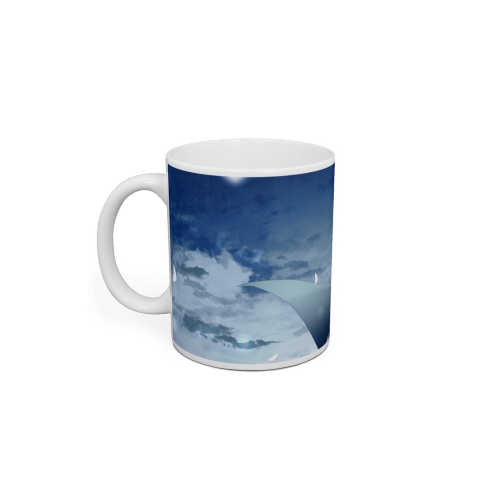 蝸牛ぺた マグカップ(朝焼けとエーデルワイス)