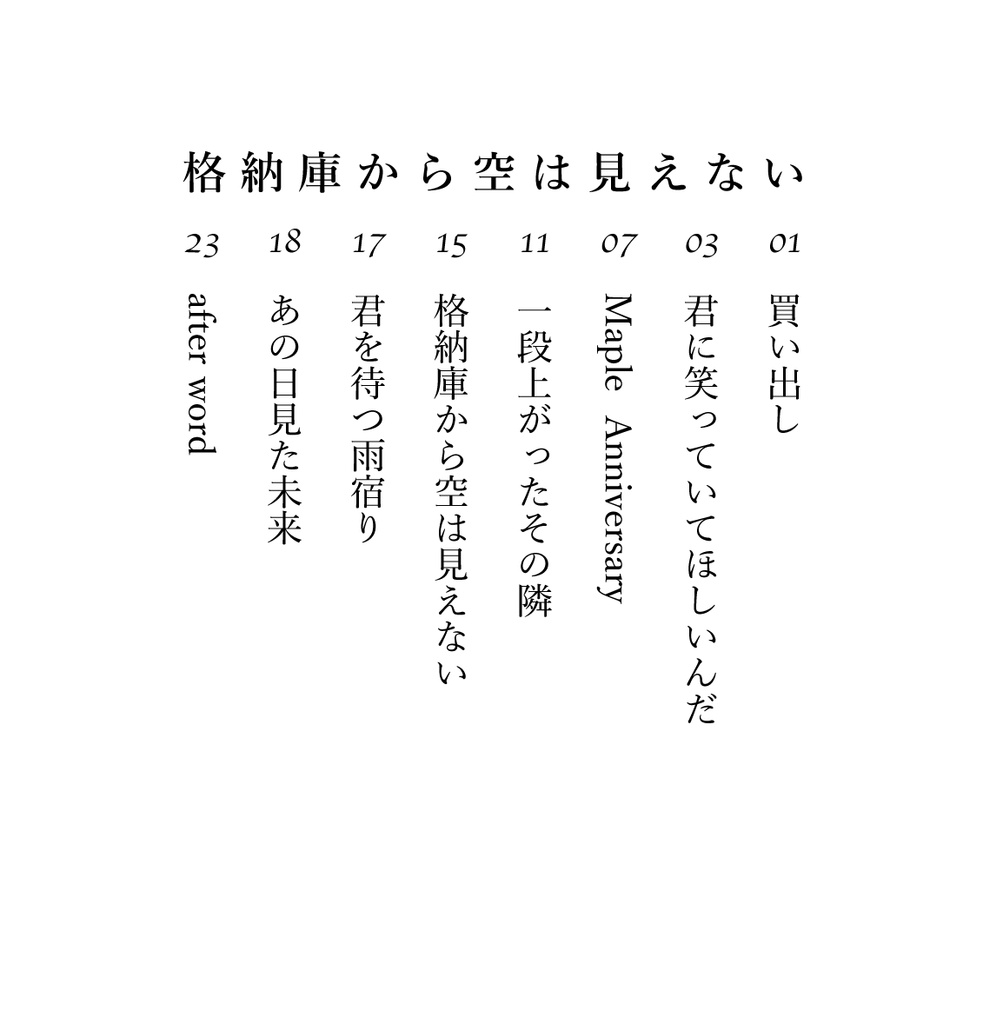 格納庫から空は見えない