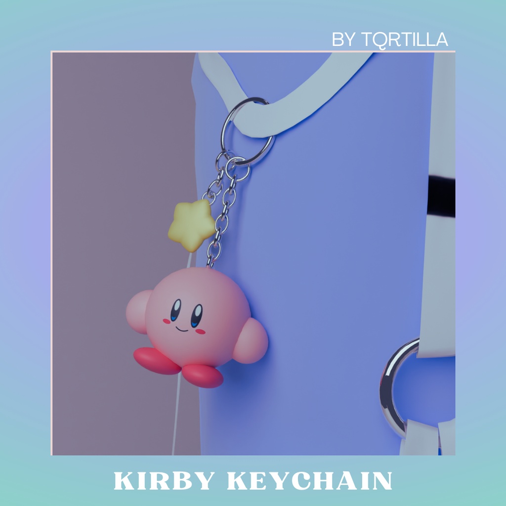 *ੈ✩‧˚ Kirby Keychain w/star, カービィキーホルダー