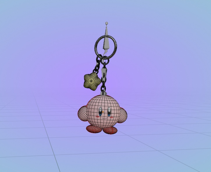 *ੈ✩‧˚ Kirby Keychain w/star, カービィキーホルダー