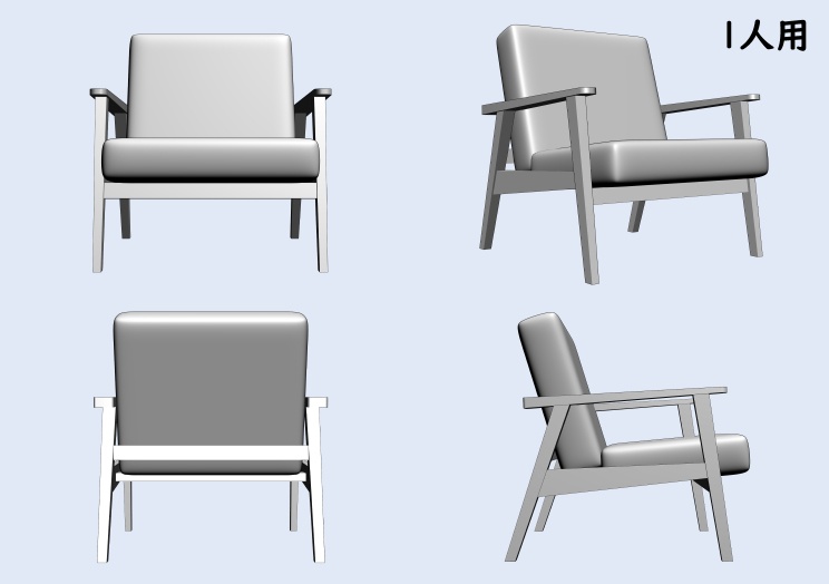 ソファセット 3D 【clip studio用】