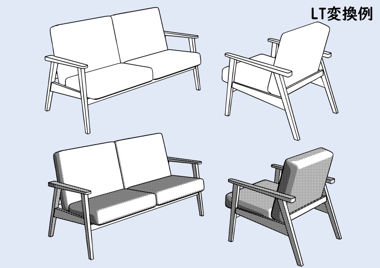 ソファセット 3D 【clip studio用】