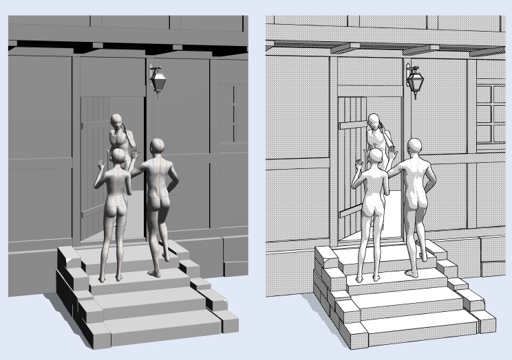 西洋風の一軒家【clip studio用】