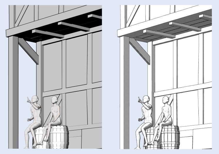 西洋風の一軒家【clip studio用】