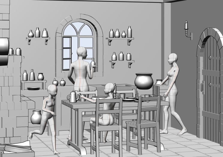 ファンタジー風キッチン【clip studio用】