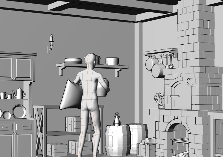 ファンタジー風キッチン【clip studio用】