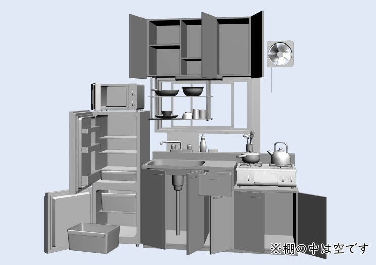 レトロな台所【clip studio用】