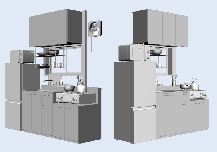 レトロな台所【clip studio用】