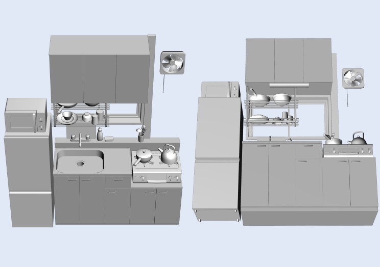 レトロな台所【clip studio用】