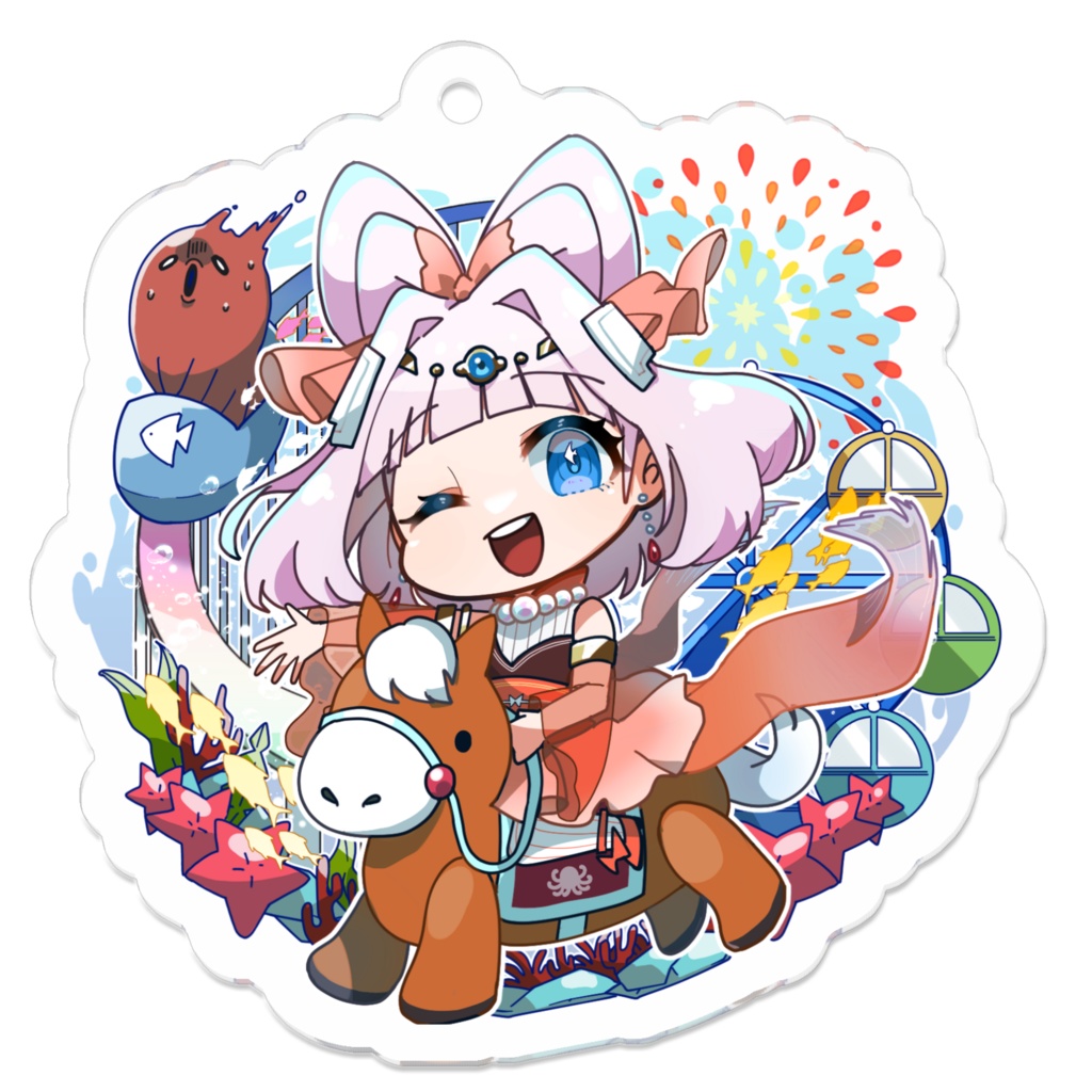 誕生日記念アクキー(遊園地🎠うまぁ)
