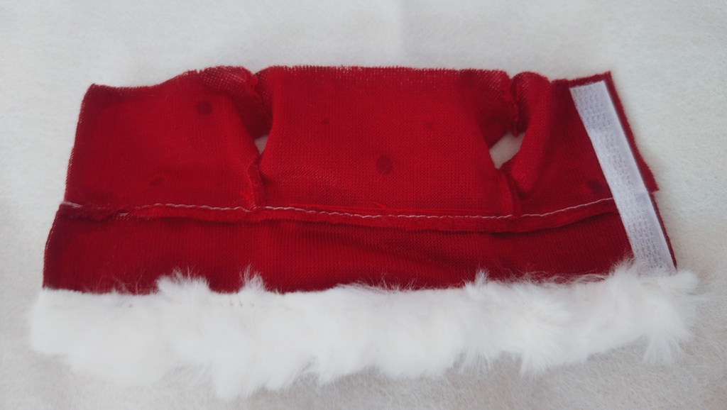 【新作】15~17センチぬい服 ふわふわファー サンタ風🎅ぬいケープ