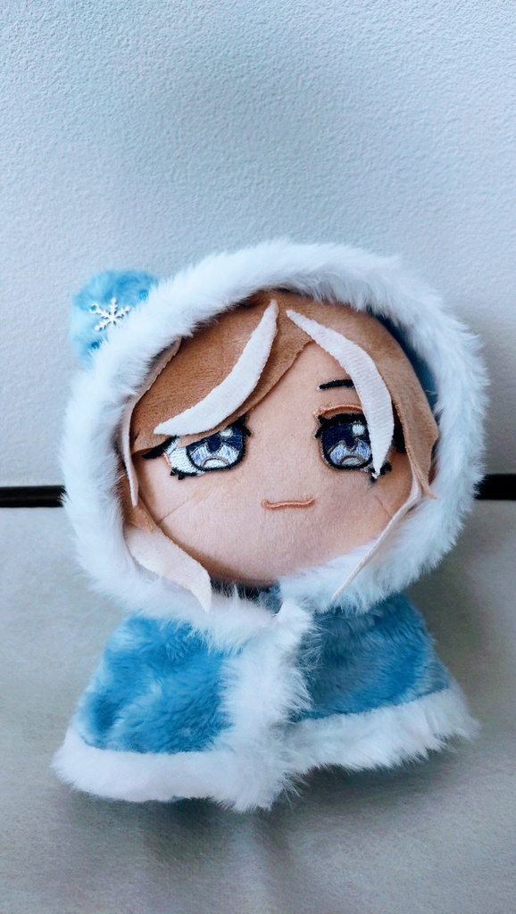 15~17センチぬいぐるみ用 雪の結晶付き 冬のアニマルポンチョ
