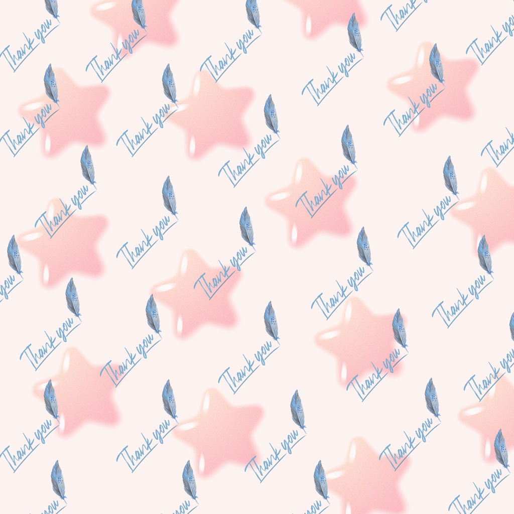 thank you★　星　背景画像壁紙・背景素材・デジタル手帳・ラッピング・ハンドメイド