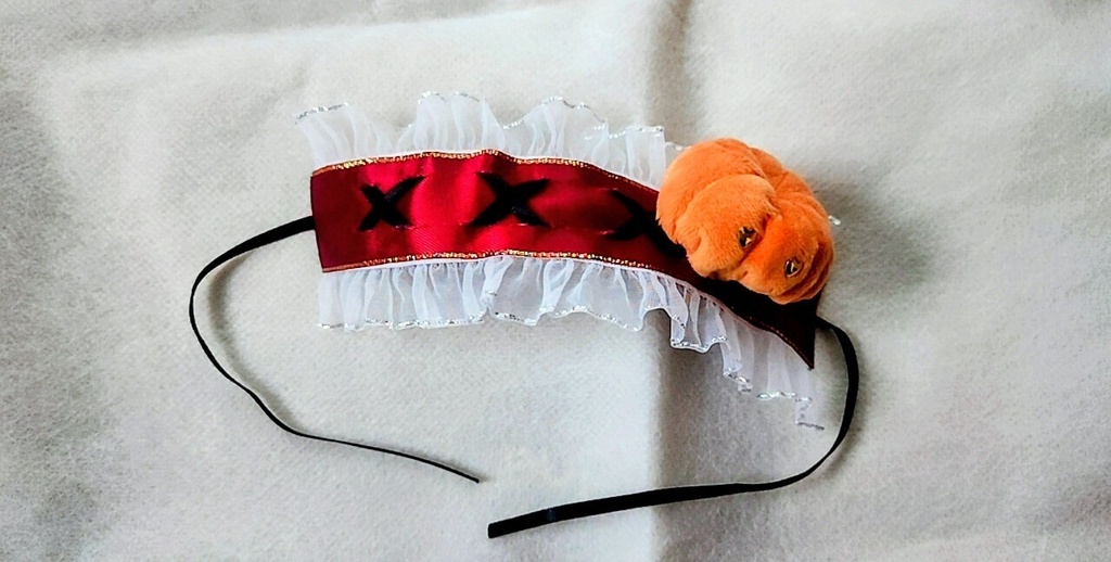 10cm〜用ヘッドドレス ハロウィン かぼちゃ🎃付きヘッドドレス 調整可能