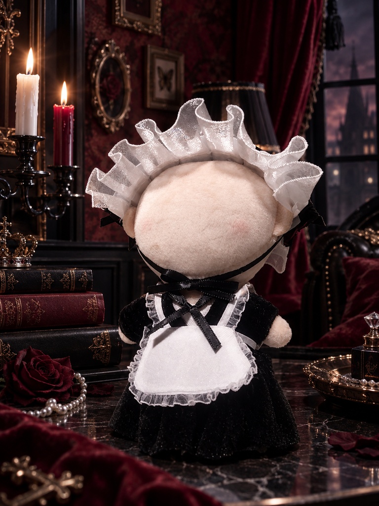 【まだまだ！！ハロウィン🎃】10センチ〜12センチぬい服 メイド服 ゴシック系