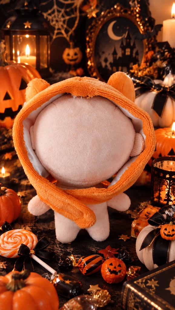 【もっともっとハロウィン🎃笑】10センチ〜14センチぬい服 🎃かぼちゃキャップ🎃