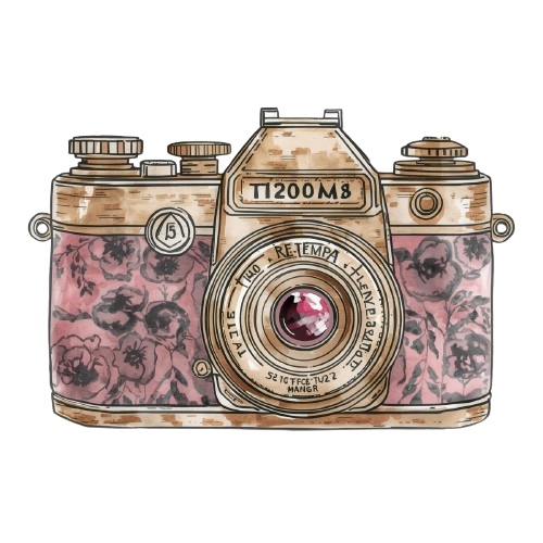 ピンクアンティーク水彩・旅行クリップアート12セット ❘ PNG背景透過