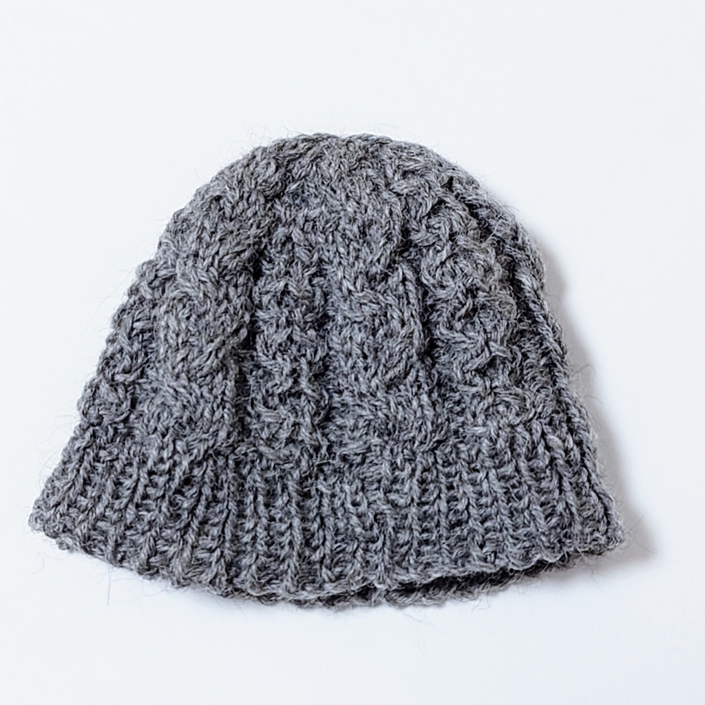 アラン模様のニット帽