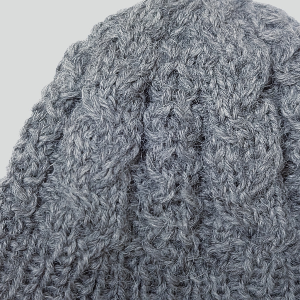 アラン模様のニット帽