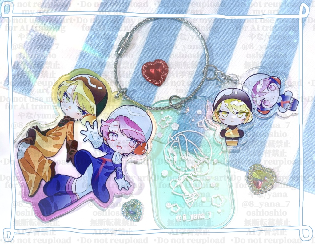 【FSG59】ワイヤーアクリルキーホルダー