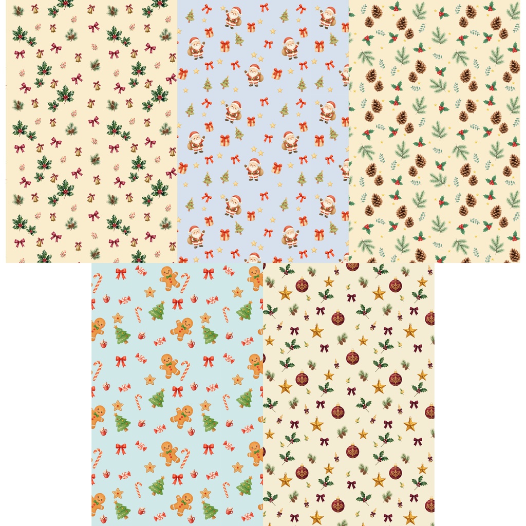 Christmas Seamless Patterns|5 Designs Collection