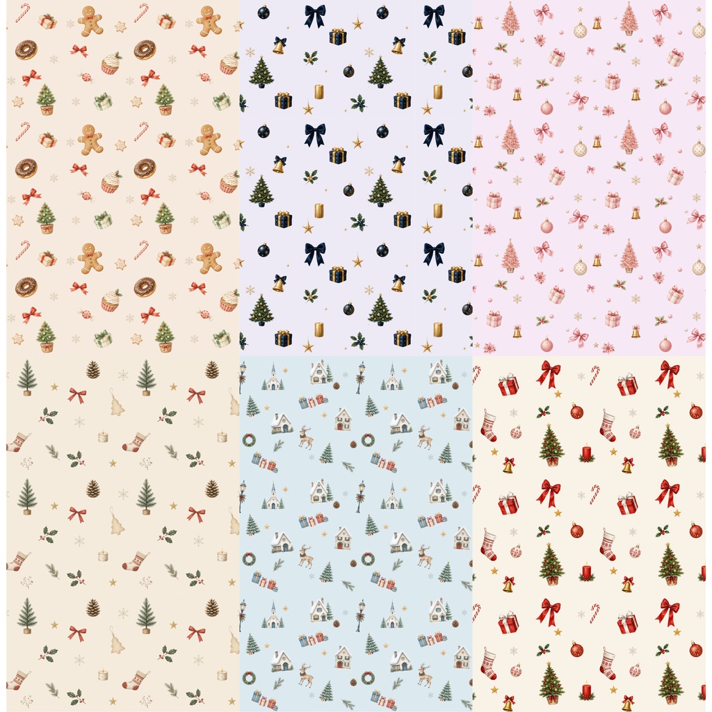 Christmas Seamless Patterns|6 Designs Collection