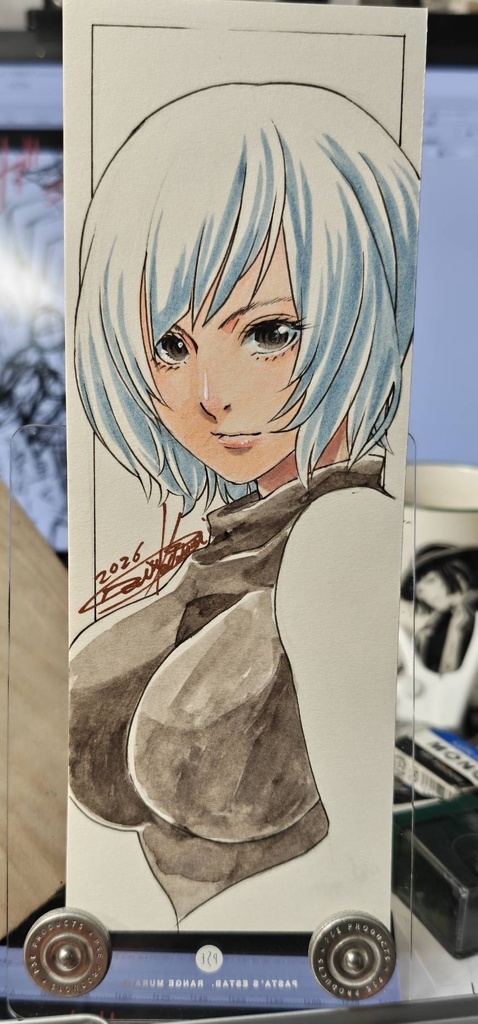 肌色　アルコールペンと色鉛筆　女の子