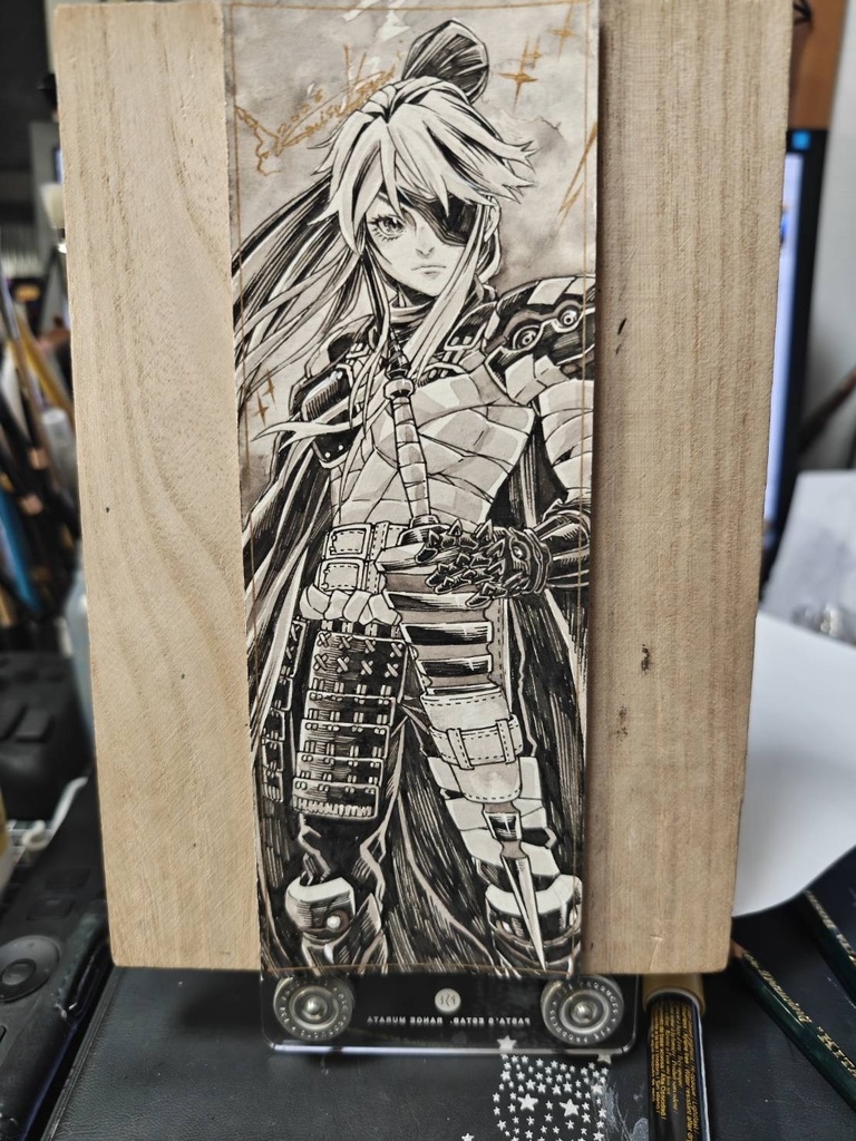 ヒロインなのか？まだ連載前のキャラシュミンケランダムグレー2026といつもの顔料ペン入れと呉竹金ペン