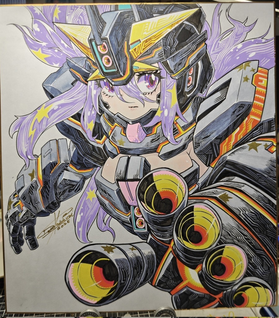 【ギャラリー21で販売予定だった展】黒とオレンジの鎧乙女