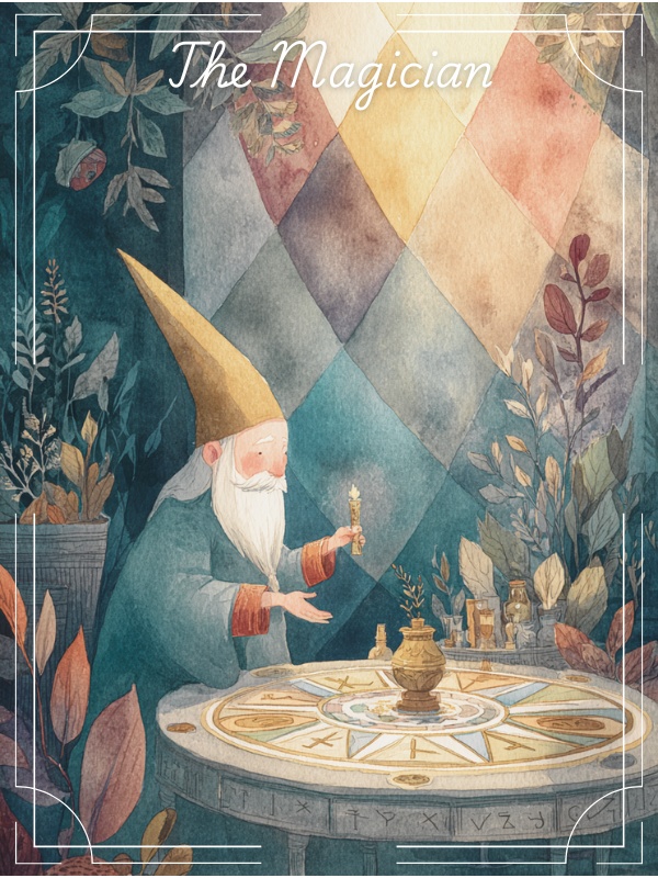 北欧風 水彩タロットカード(大アルカナ22枚+表紙1枚・PNGダウンロード)