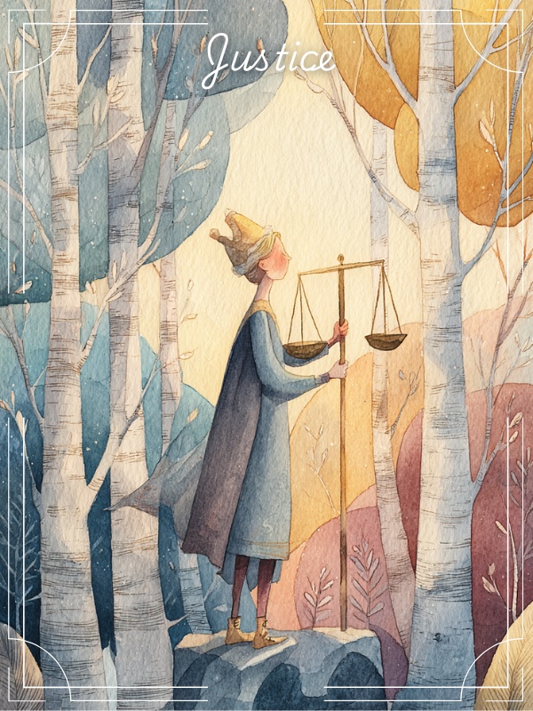 北欧風 水彩タロットカード(大アルカナ22枚+表紙1枚・PNGダウンロード)