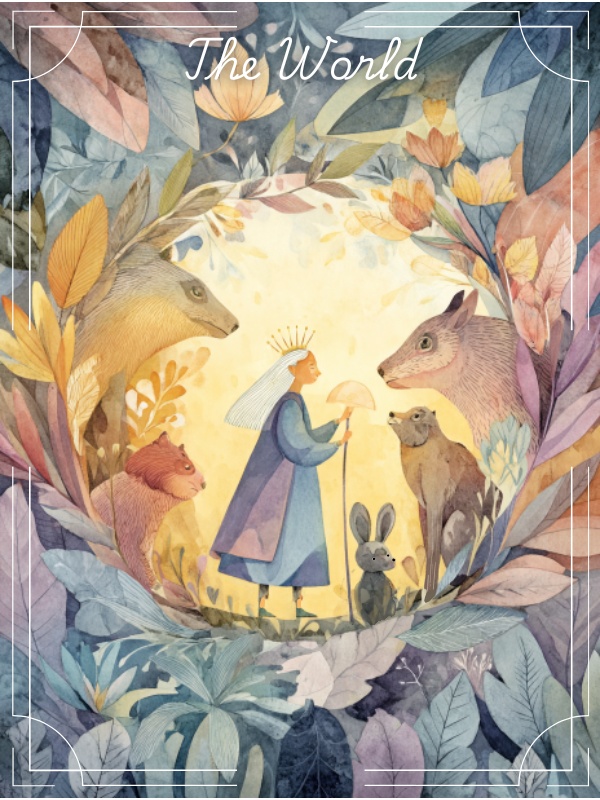 北欧風 水彩タロットカード(大アルカナ22枚+表紙1枚・PNGダウンロード)