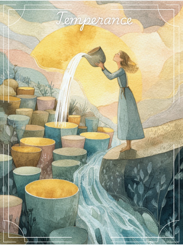 北欧風 水彩タロットカード(大アルカナ22枚+表紙1枚・PNGダウンロード)