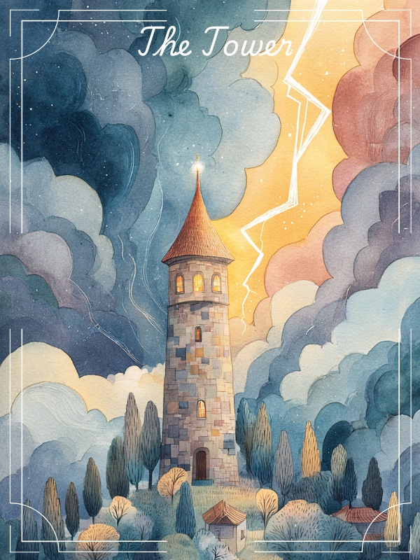 北欧風 水彩タロットカード(大アルカナ22枚+表紙1枚・PNGダウンロード)