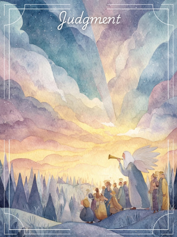 北欧風 水彩タロットカード(大アルカナ22枚+表紙1枚・PNGダウンロード)