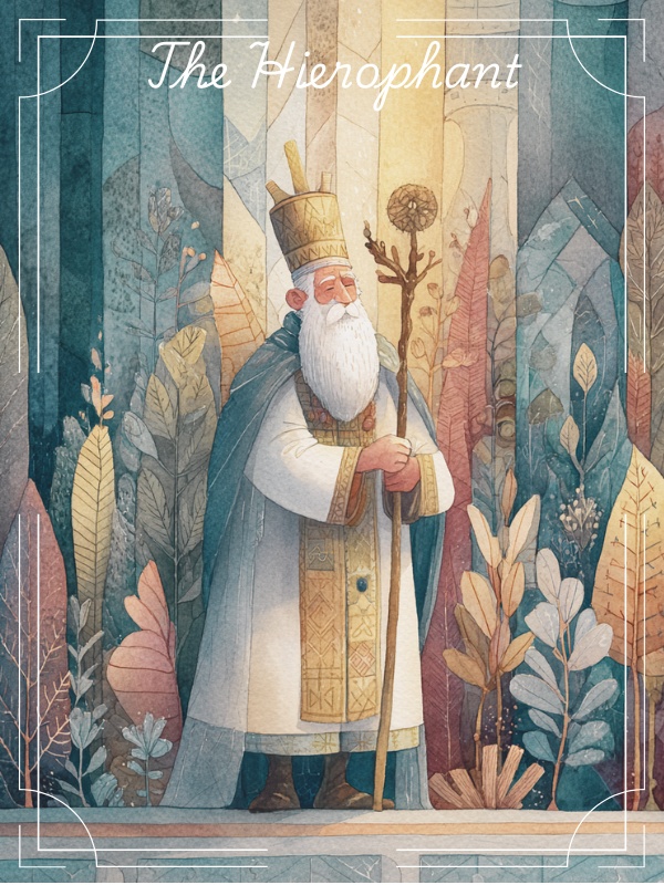 北欧風 水彩タロットカード(大アルカナ22枚+表紙1枚・PNGダウンロード)