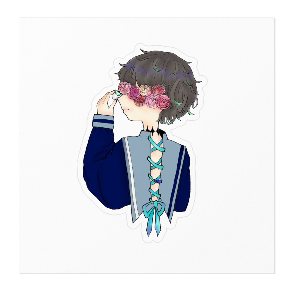 目隠しお花ステッカー