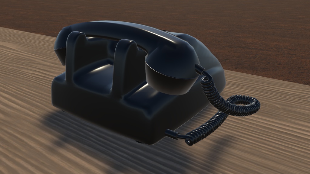 黒電話(3Dモデルデータ)