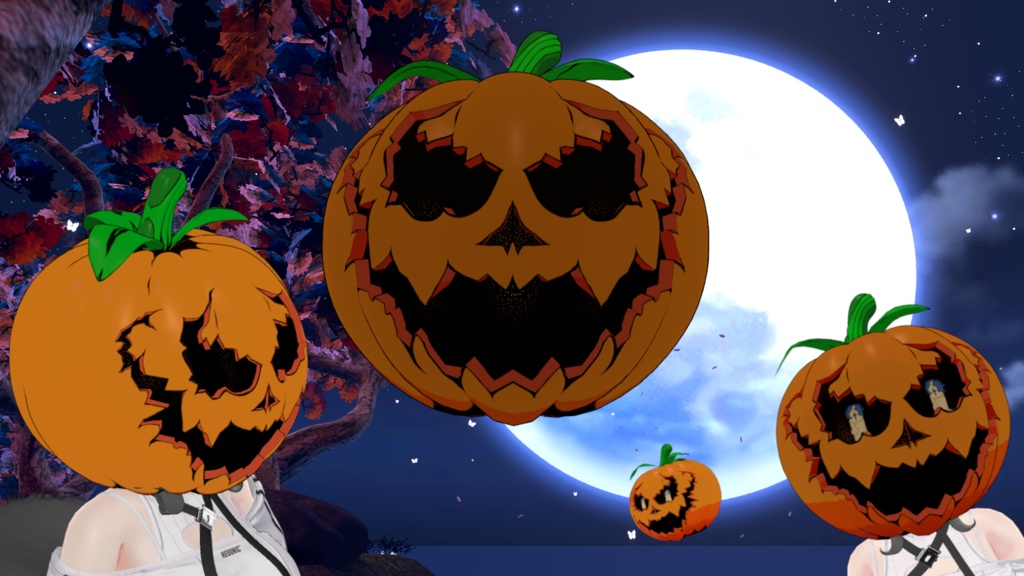 🎃 PumpKin Helmet – Halloween Cartoon VRChat Avatar (PC & Quest) [Modular avatar]