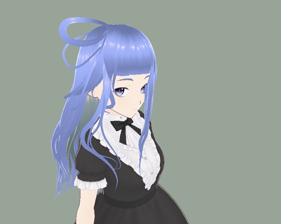 【Vroid】ふわふわロング(くるりん付)【ヘアプリセット】