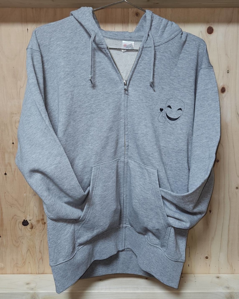 スマイルマスク ジップパーカー 左胸ロゴのみ