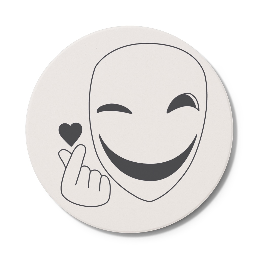 スマイルマスク/ウインクVer　コースター（円形）